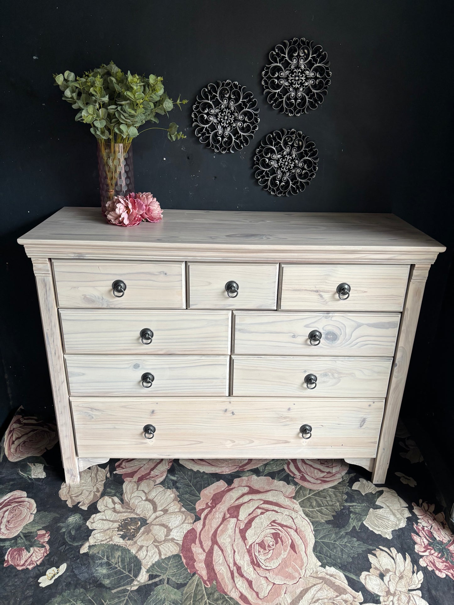 Limewashed Pine Chest of Drawers