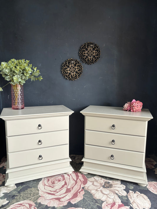 Luna Classic Bedside Pedestal Set – Soft Ivory