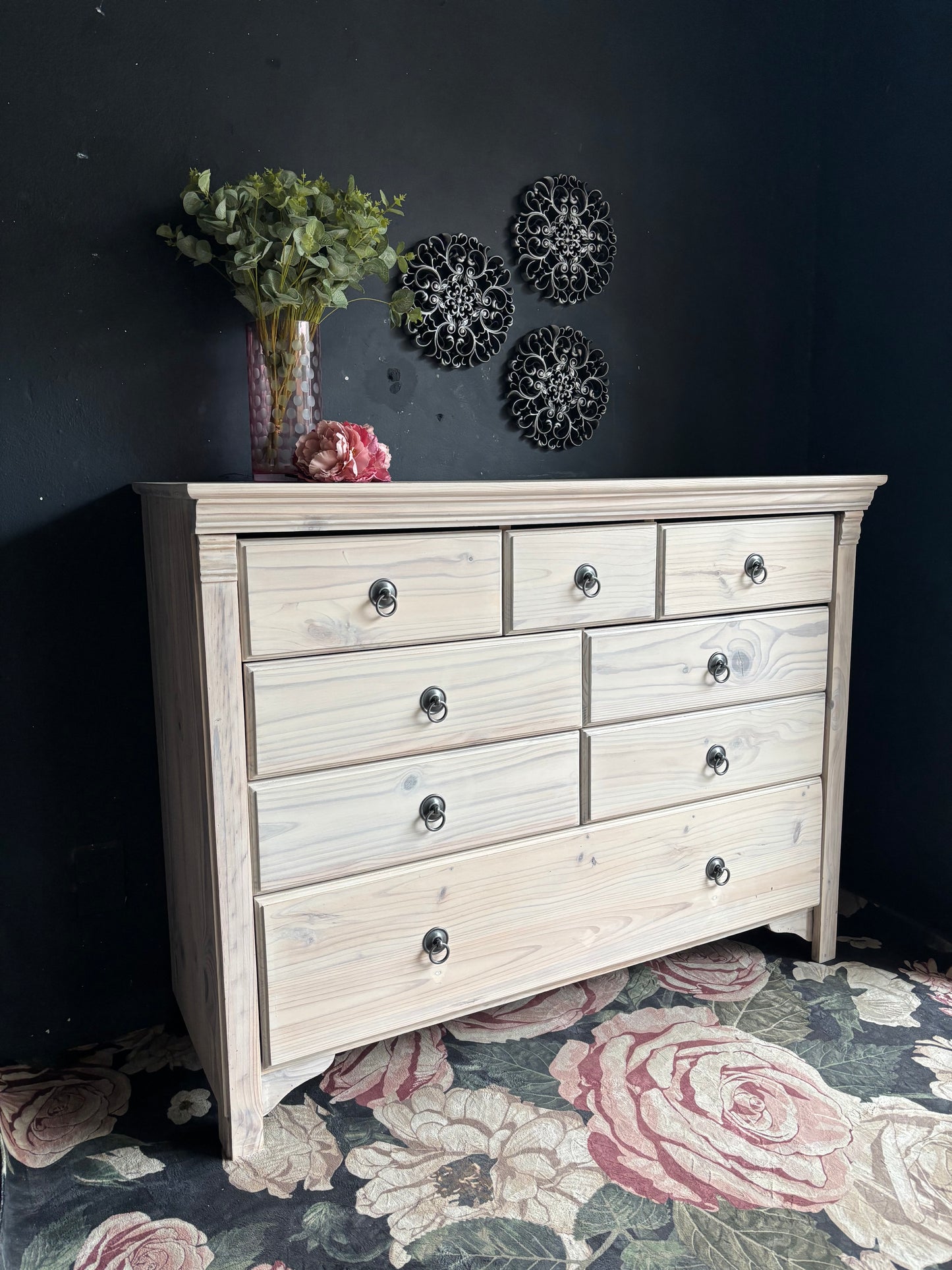 Limewashed Pine Chest of Drawers