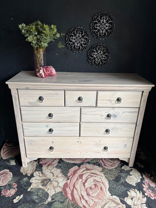 Limewashed Pine Chest of Drawers
