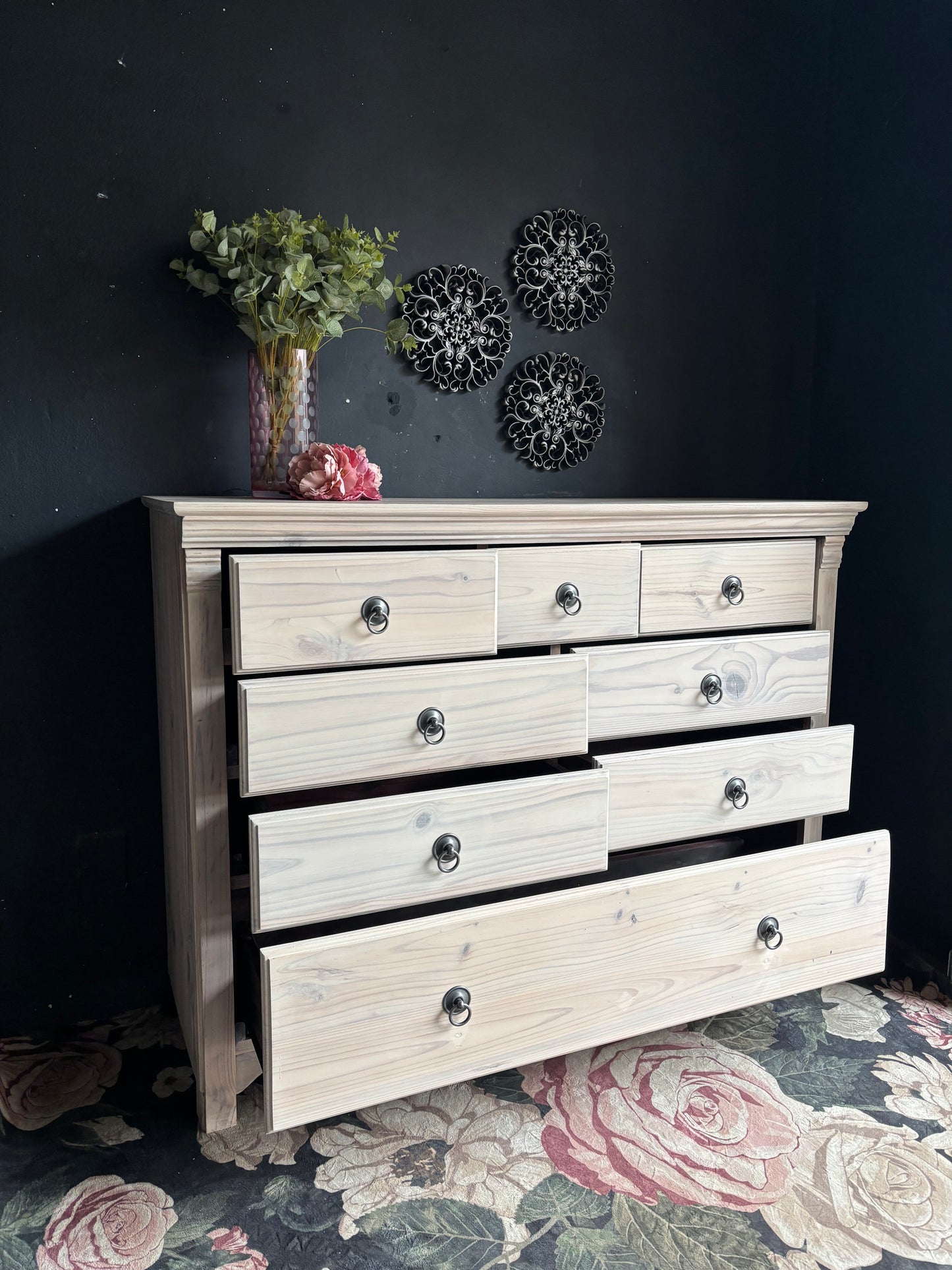 Limewashed Pine Chest of Drawers