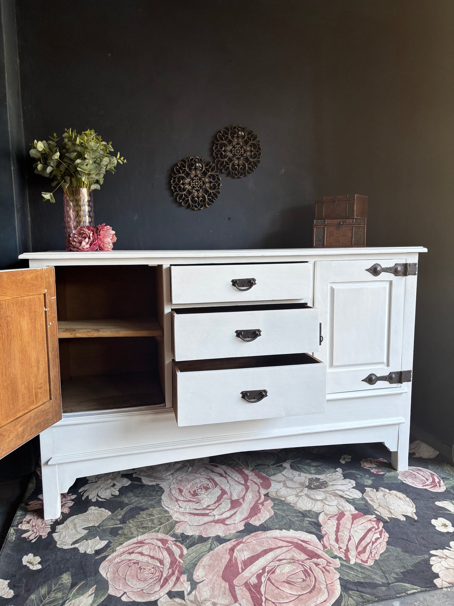 Antique Inspired White Sideboard