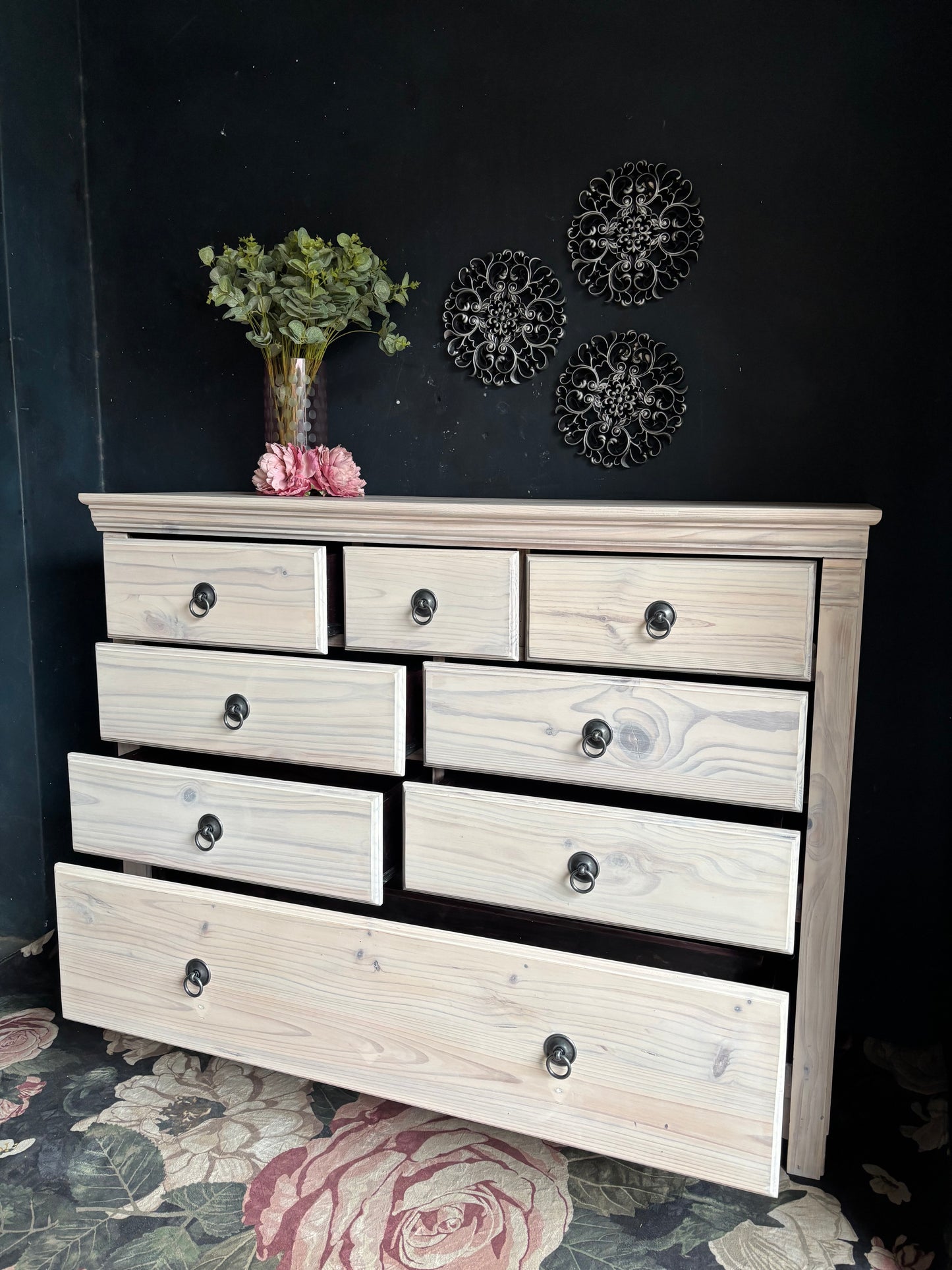 Limewashed Pine Chest of Drawers