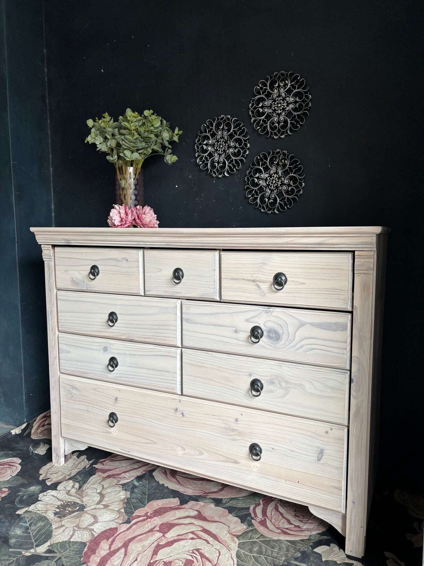 Limewashed Pine Chest of Drawers