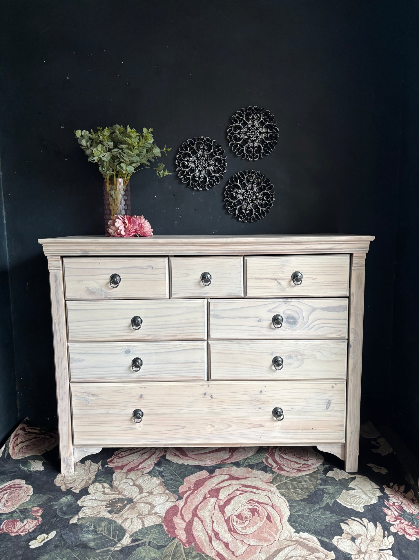 Limewashed Pine Chest of Drawers