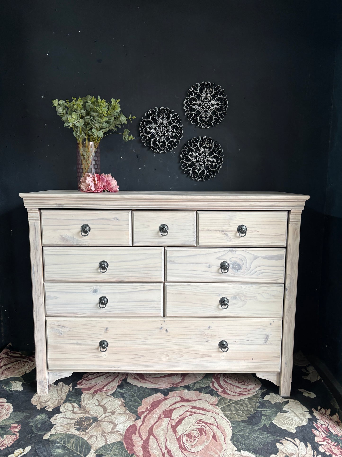 Limewashed Pine Chest of Drawers