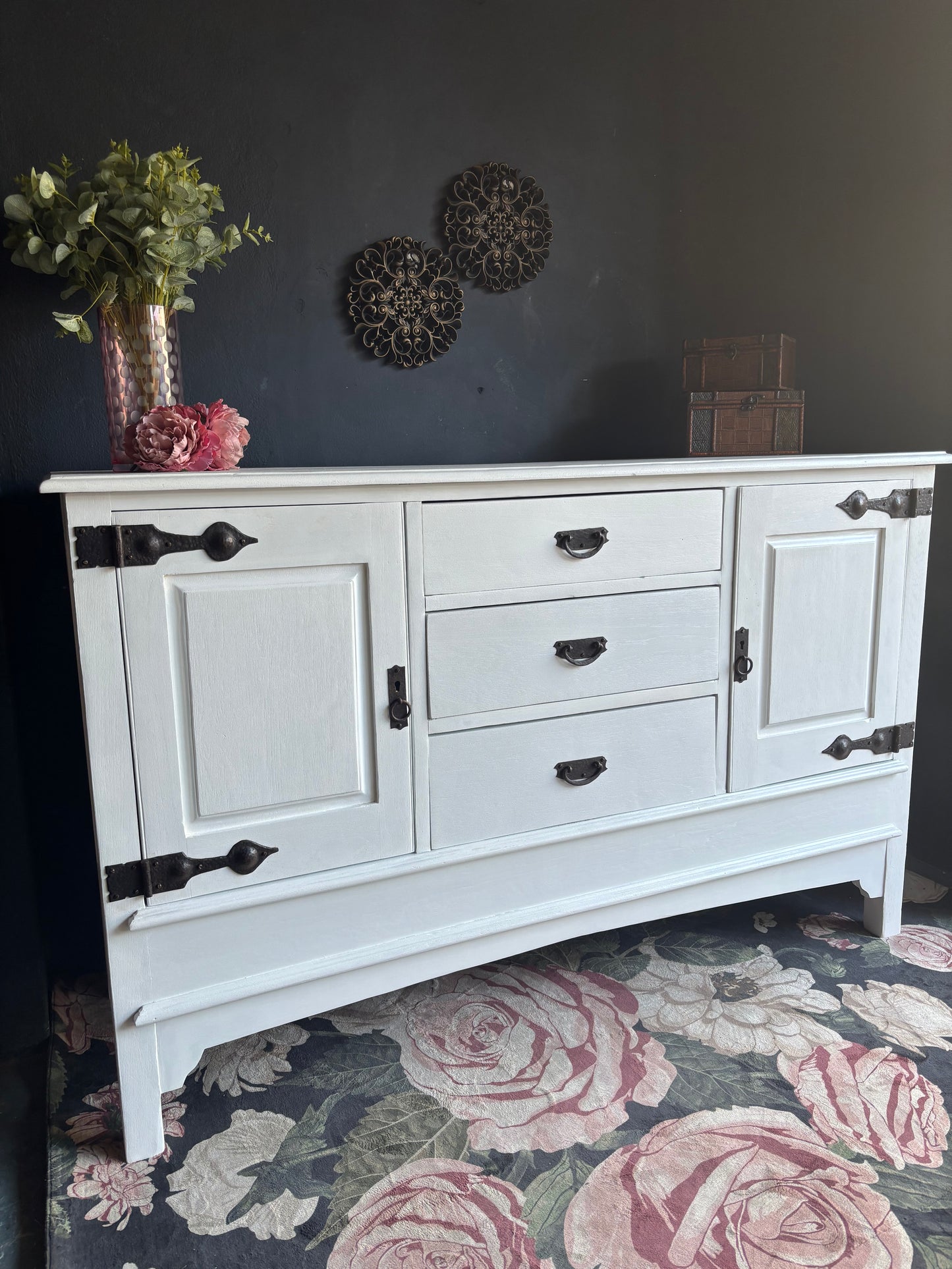 Antique Inspired White Sideboard