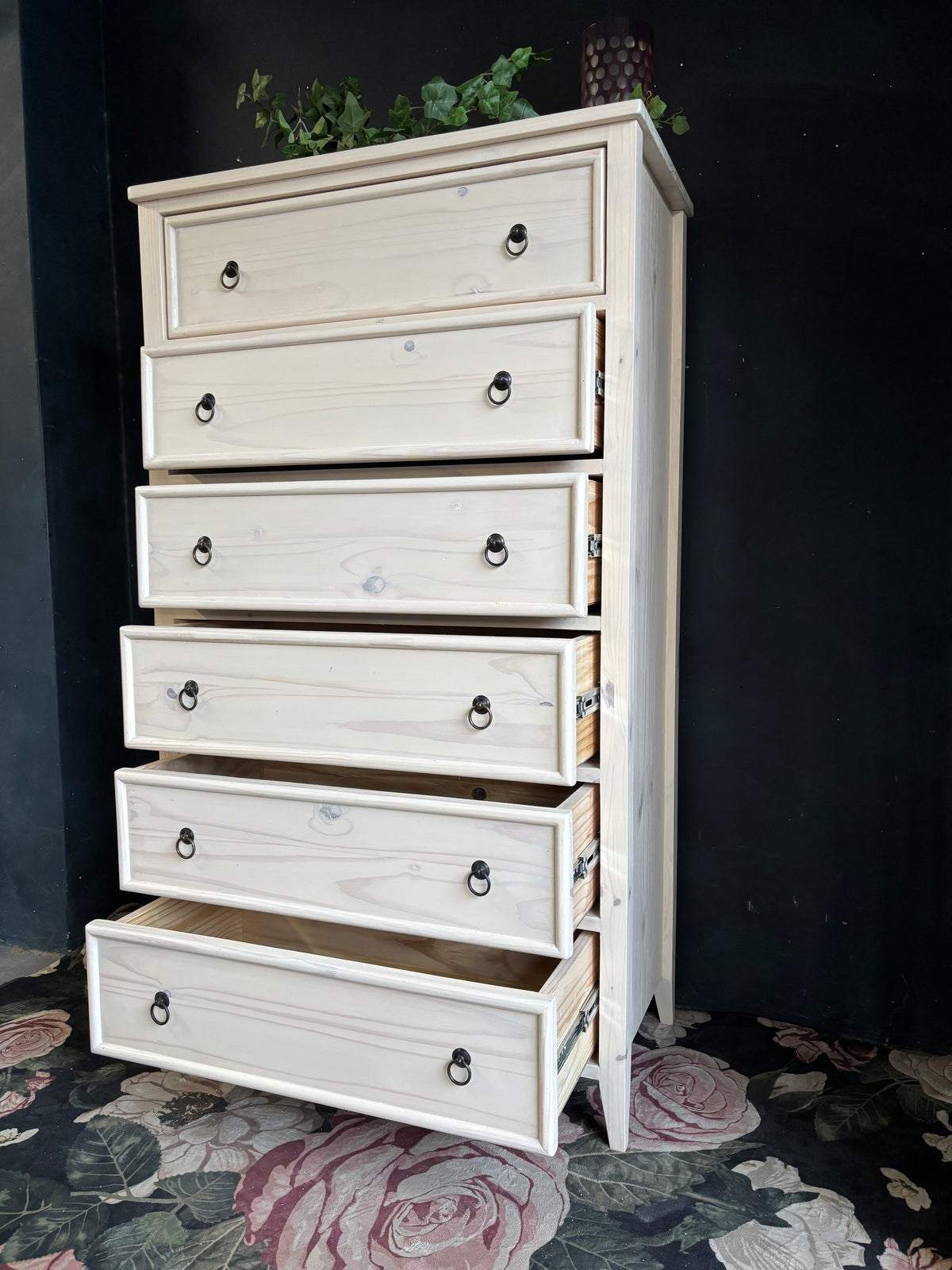Tallboy 6 drawers Solid Pine