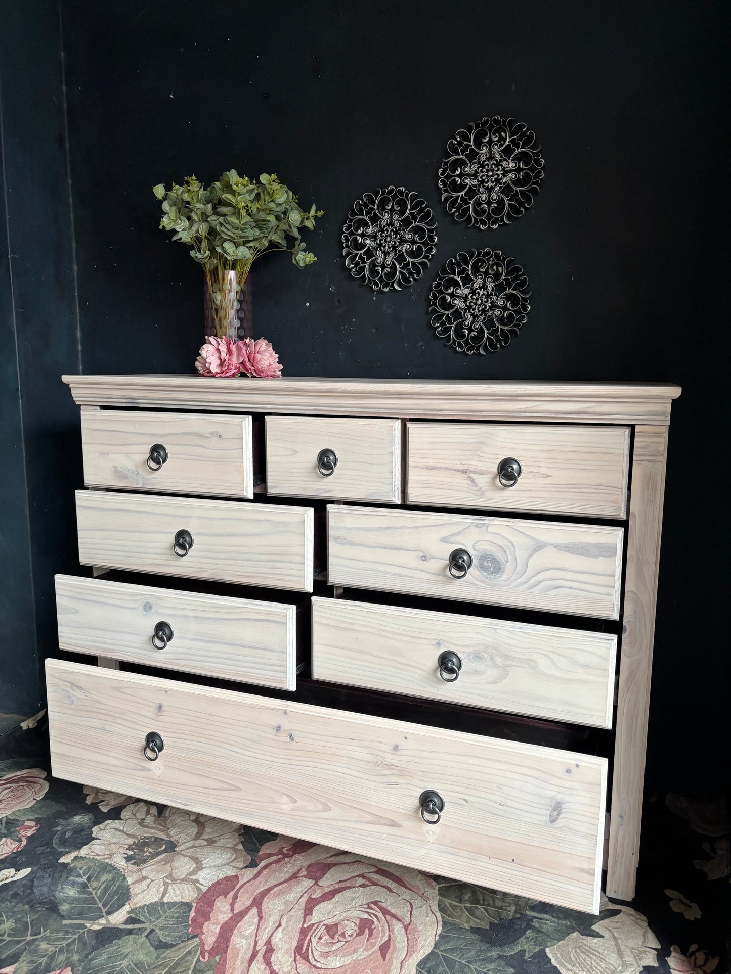 Limewashed Pine Chest of Drawers