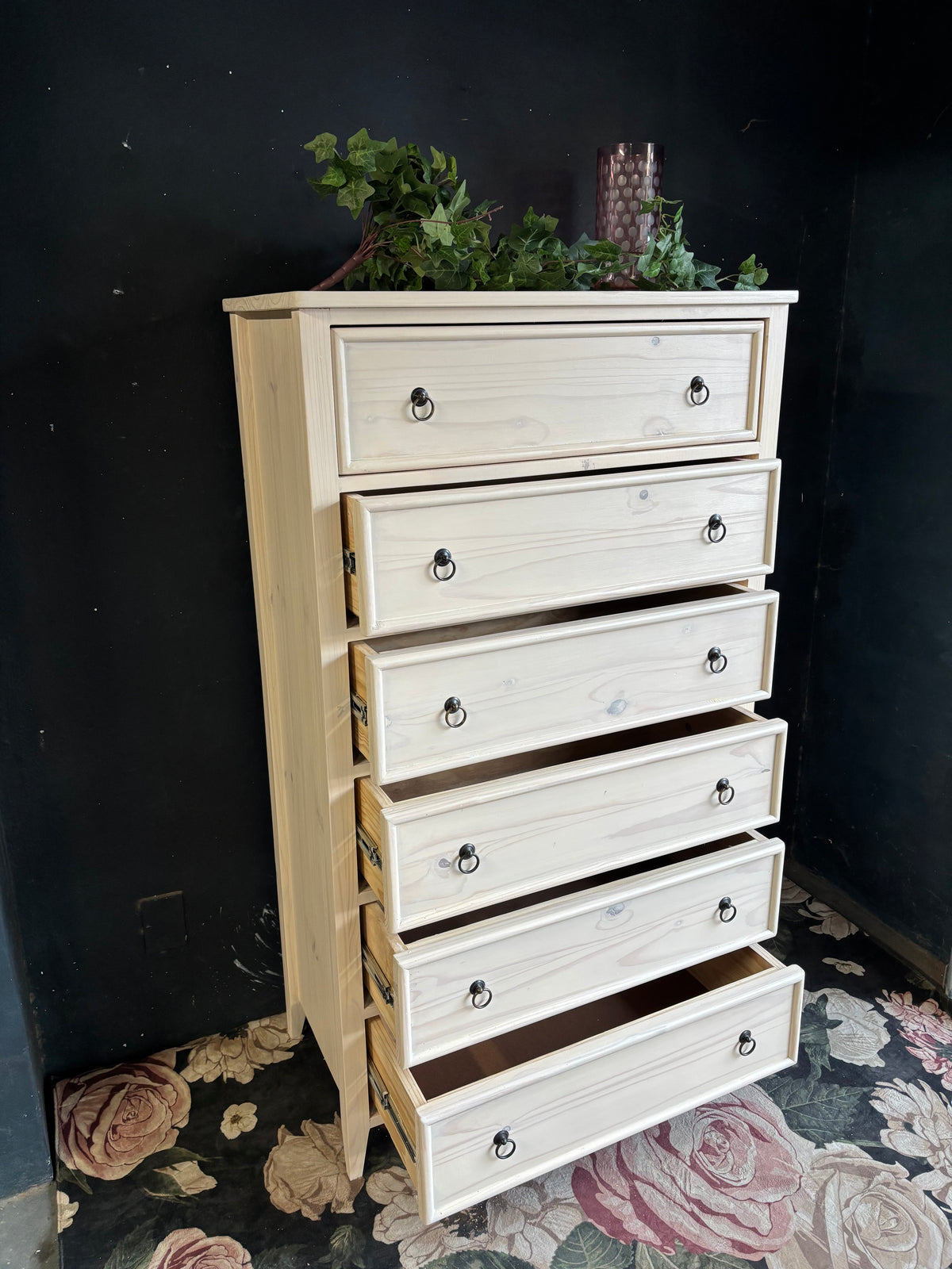Tallboy 6 drawers Solid Pine