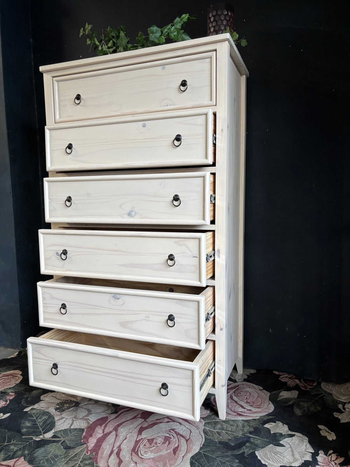 Tallboy 6 drawers Solid Pine