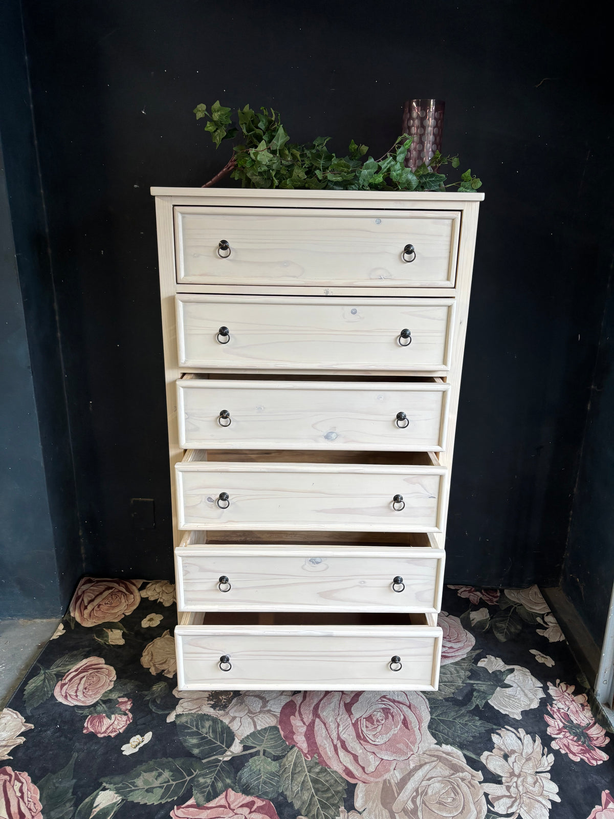 Tallboy 6 drawers Solid Pine