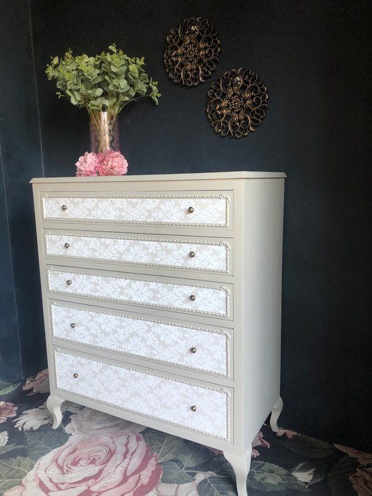 “Antoinette” 5-Drawer Baroque Chest