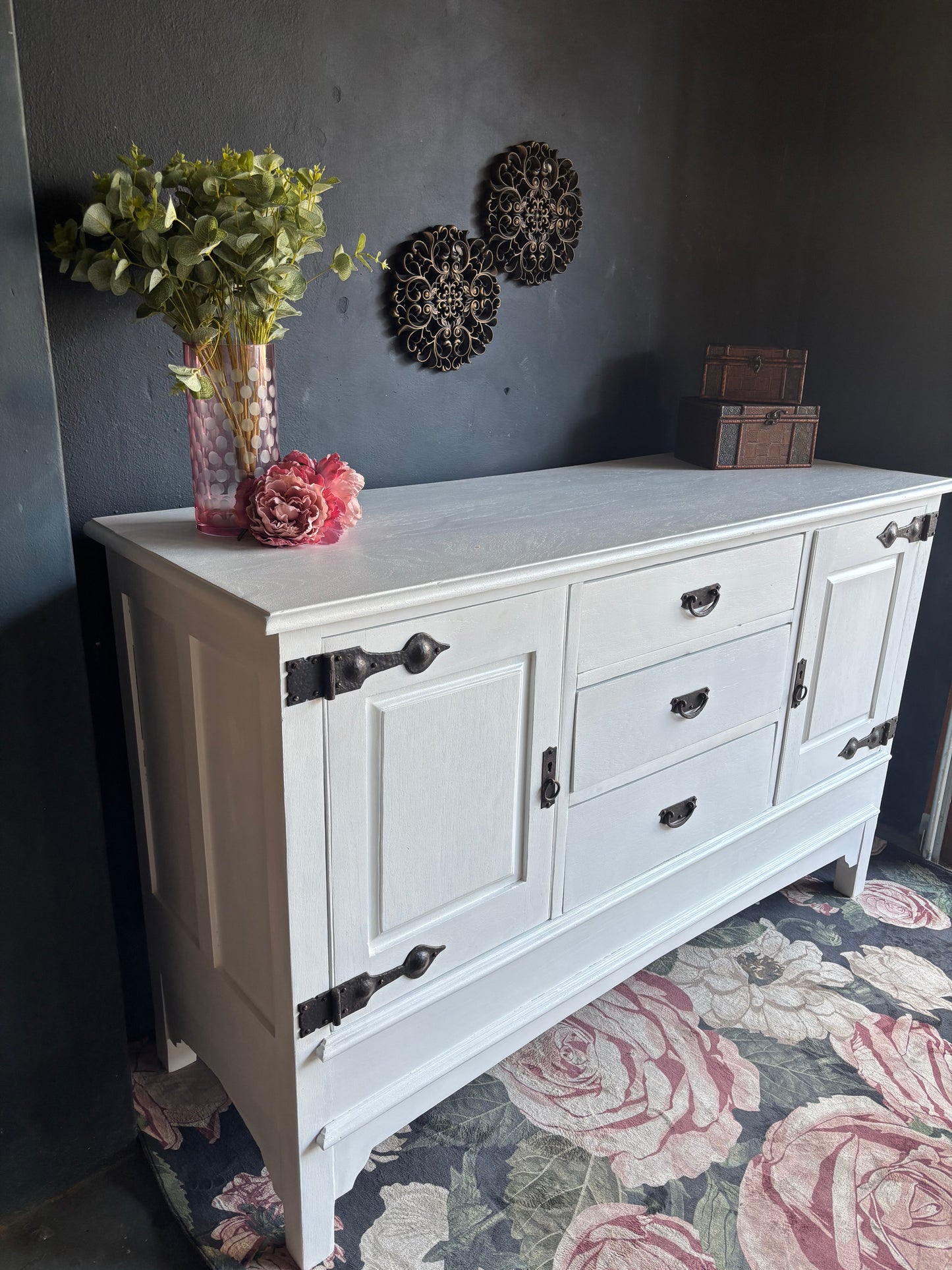 Antique Inspired White Sideboard