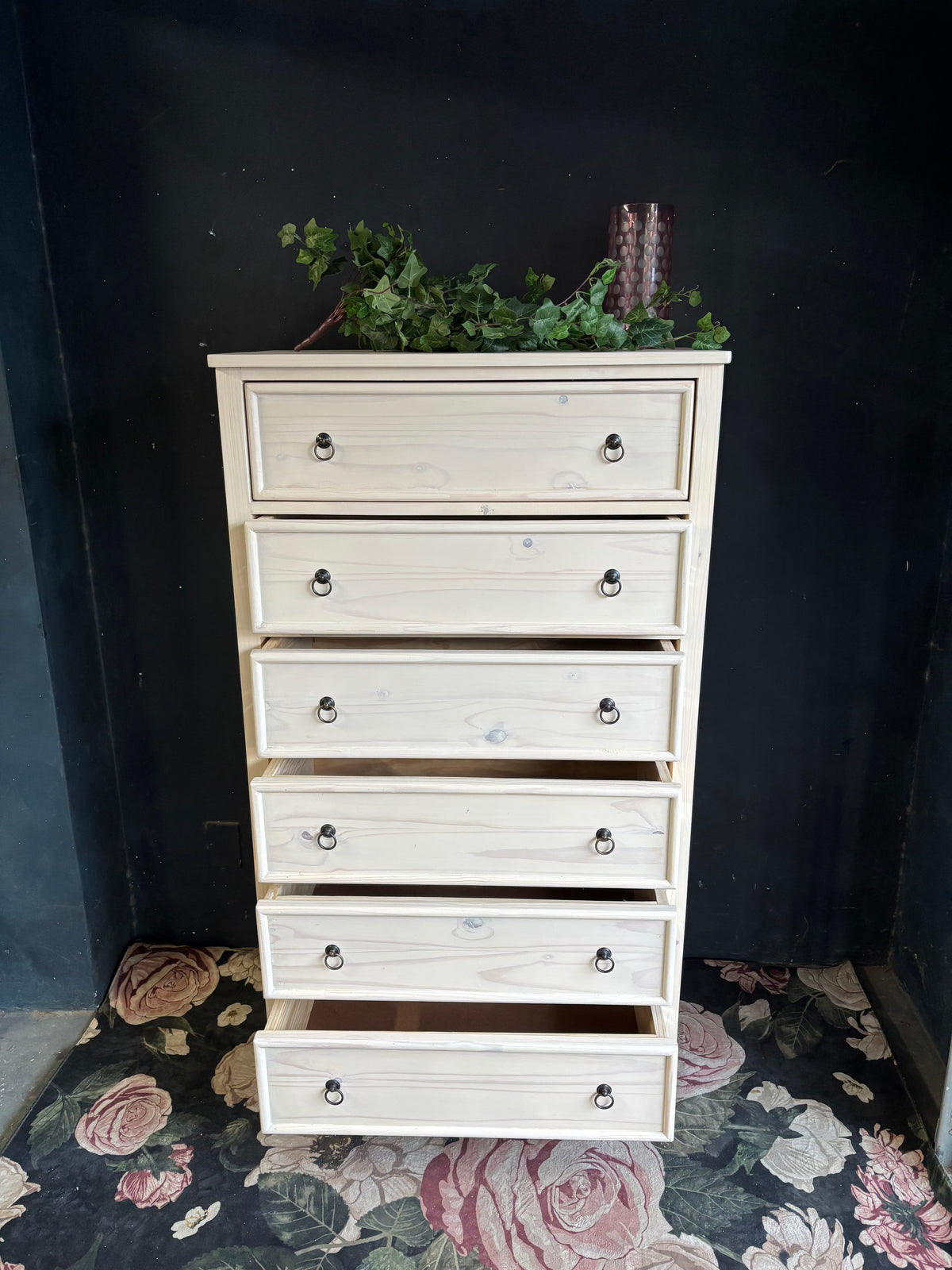 Tallboy 6 drawers Solid Pine