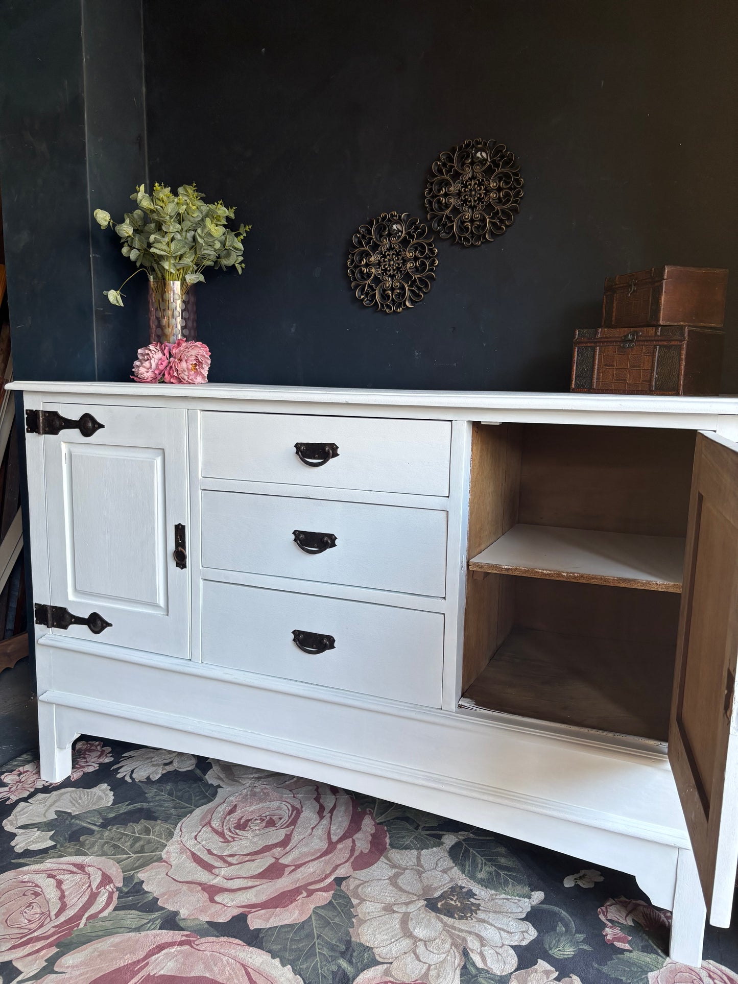 Antique Inspired White Sideboard