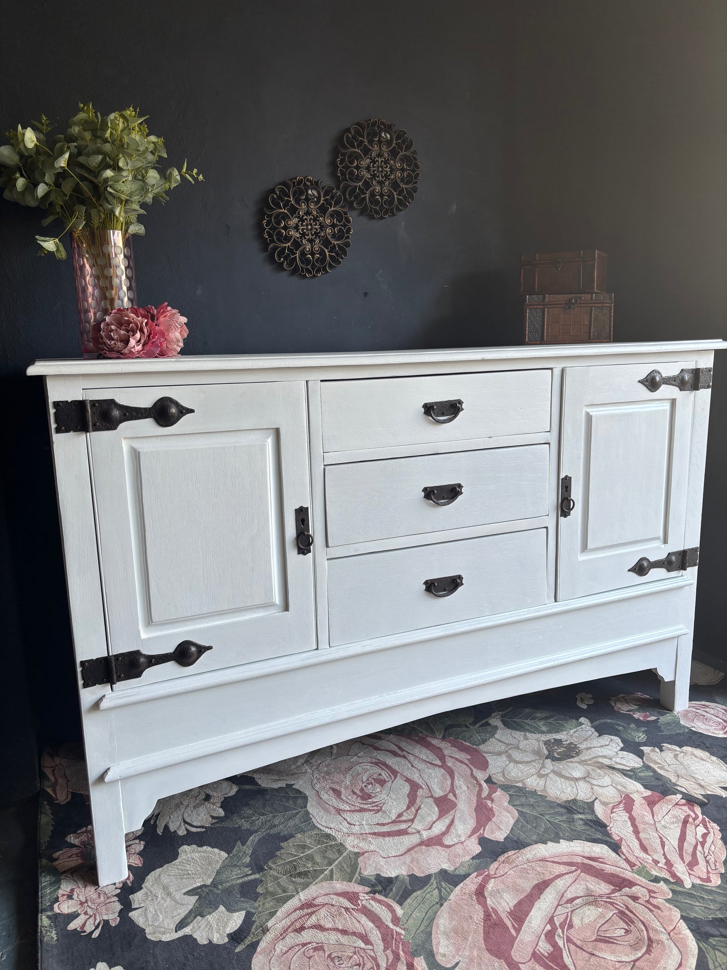 Antique Inspired White Sideboard