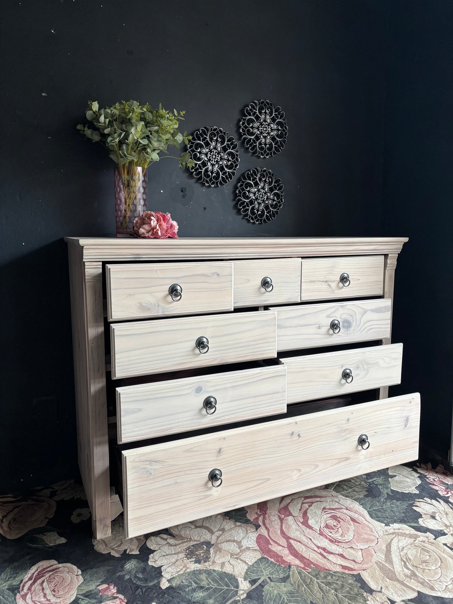 Limewashed Pine Chest of Drawers