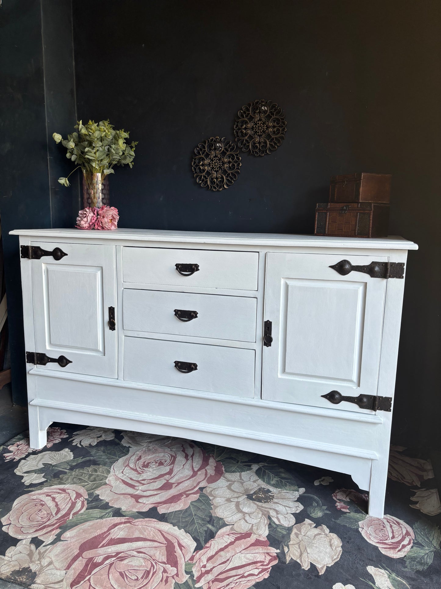 Antique Inspired White Sideboard