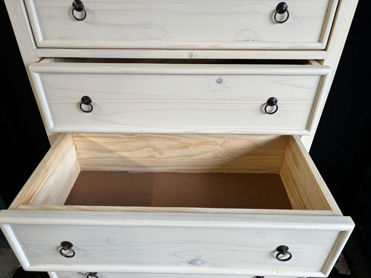 Tallboy 6 drawers Solid Pine