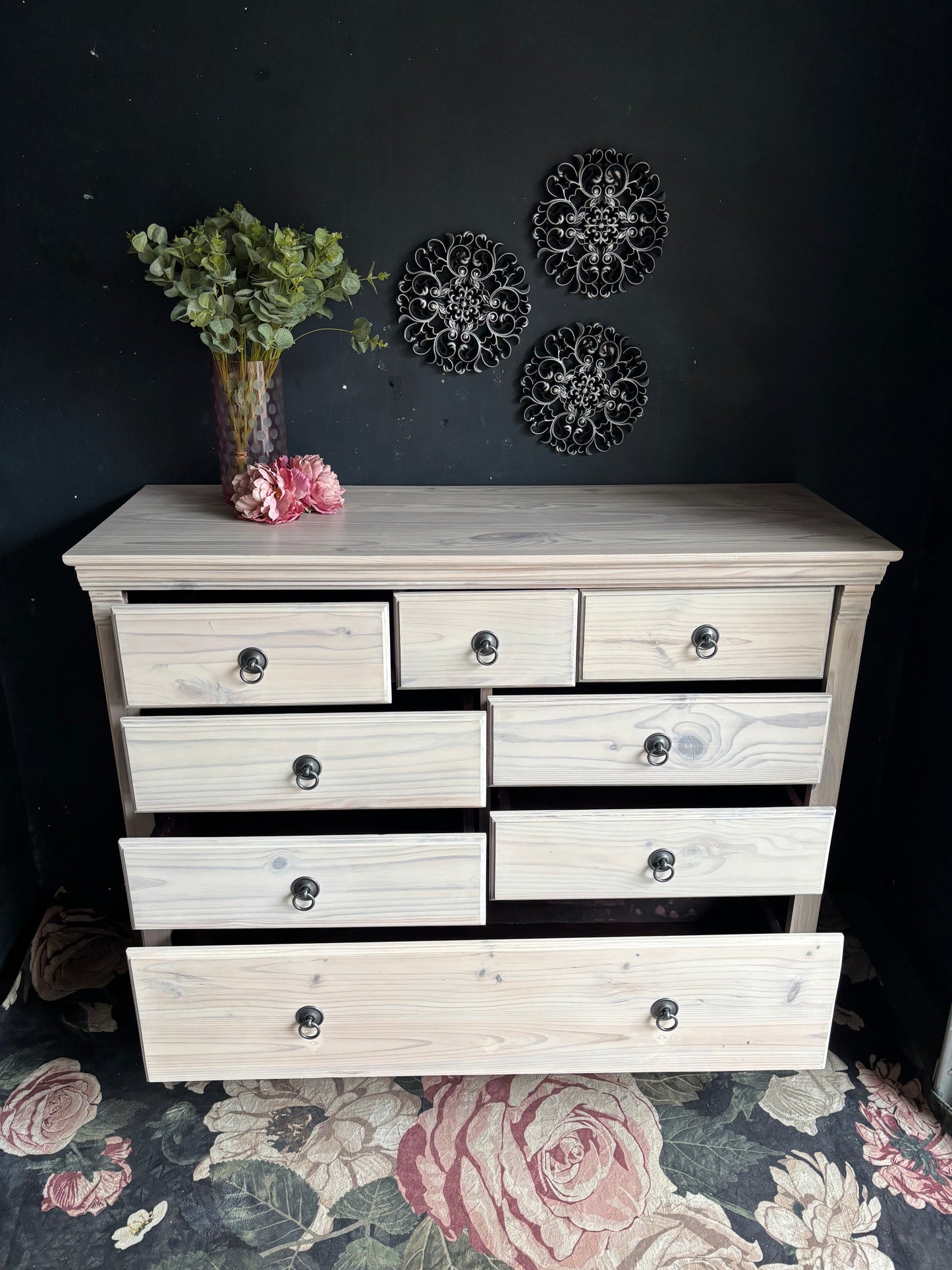 Limewashed Pine Chest of Drawers