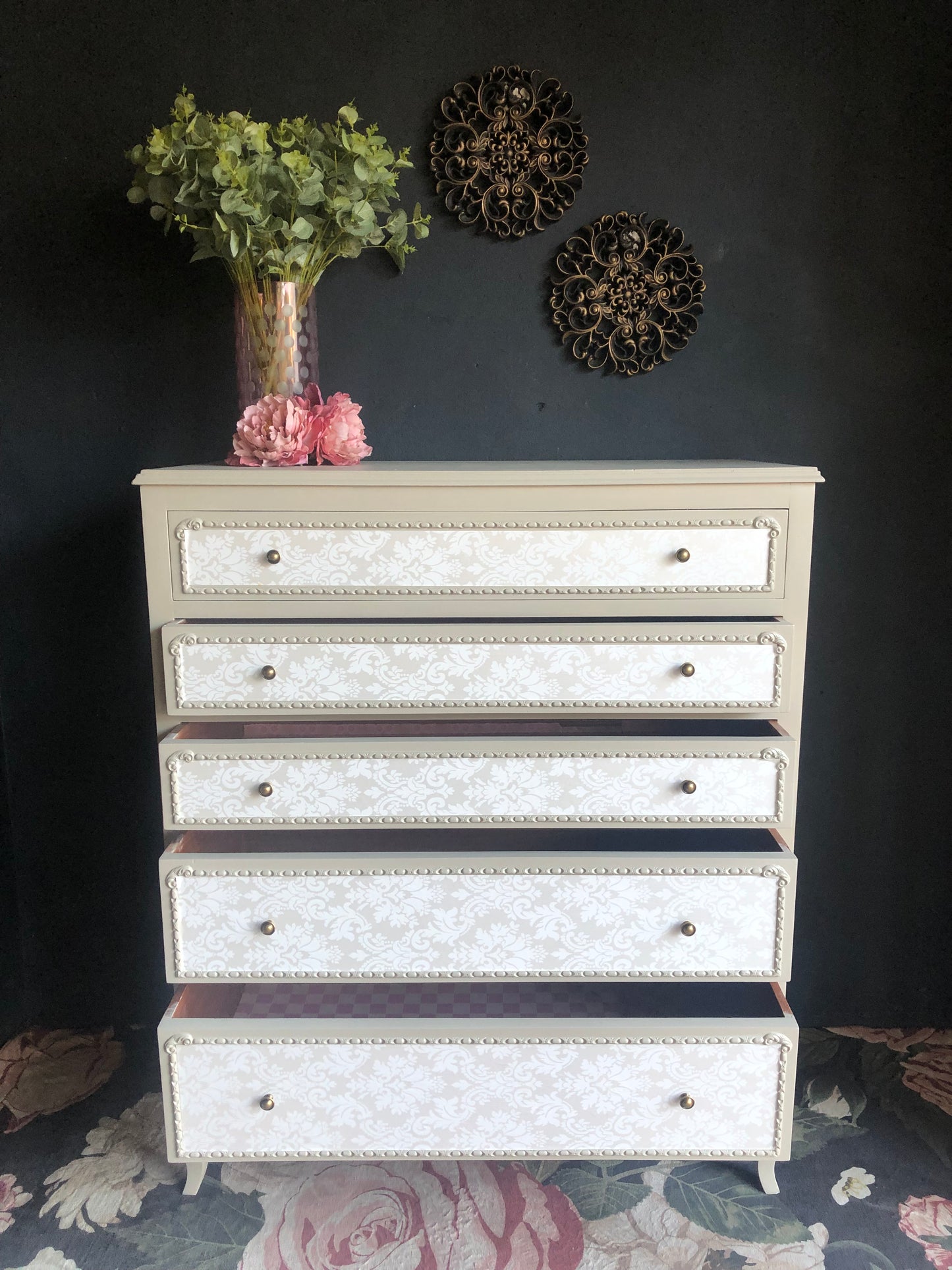 “Antoinette” 5-Drawer Baroque Chest
