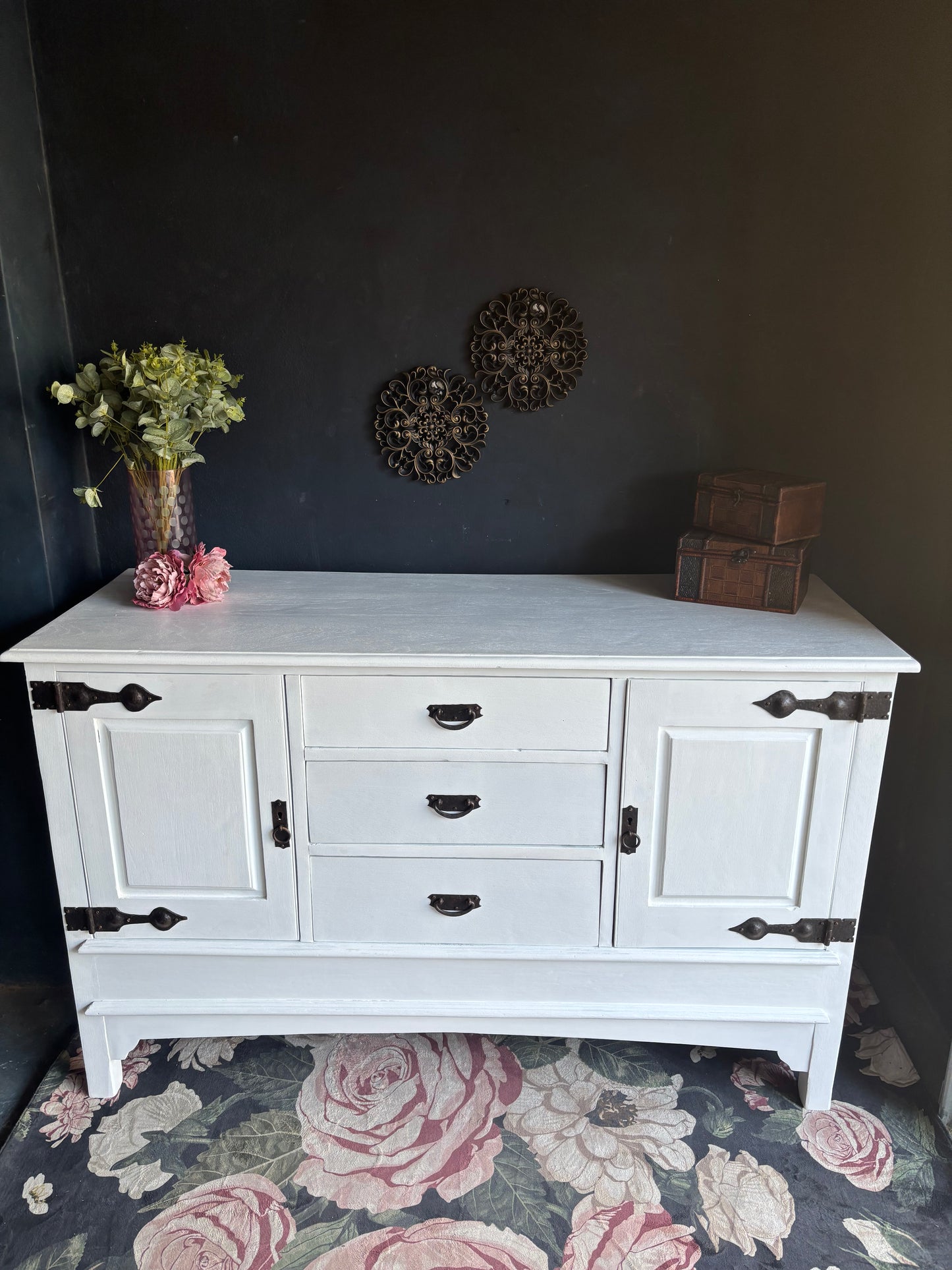 Antique Inspired White Sideboard