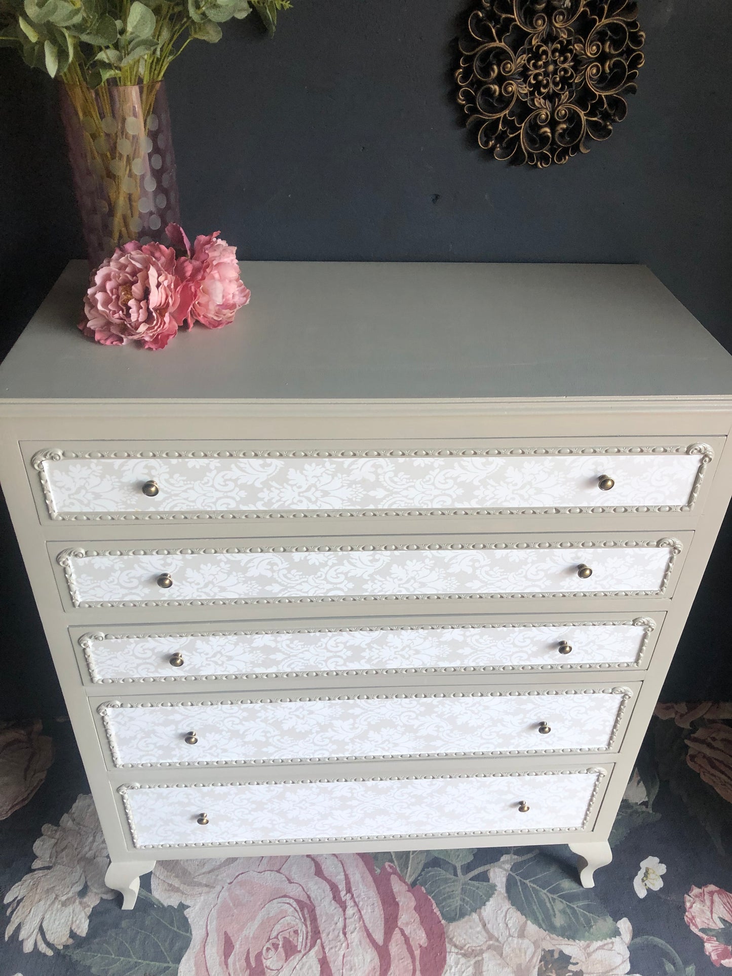 “Antoinette” 5-Drawer Baroque Chest