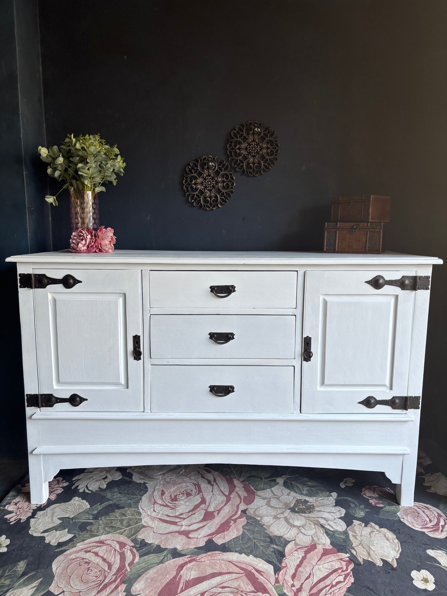 Antique Inspired White Sideboard