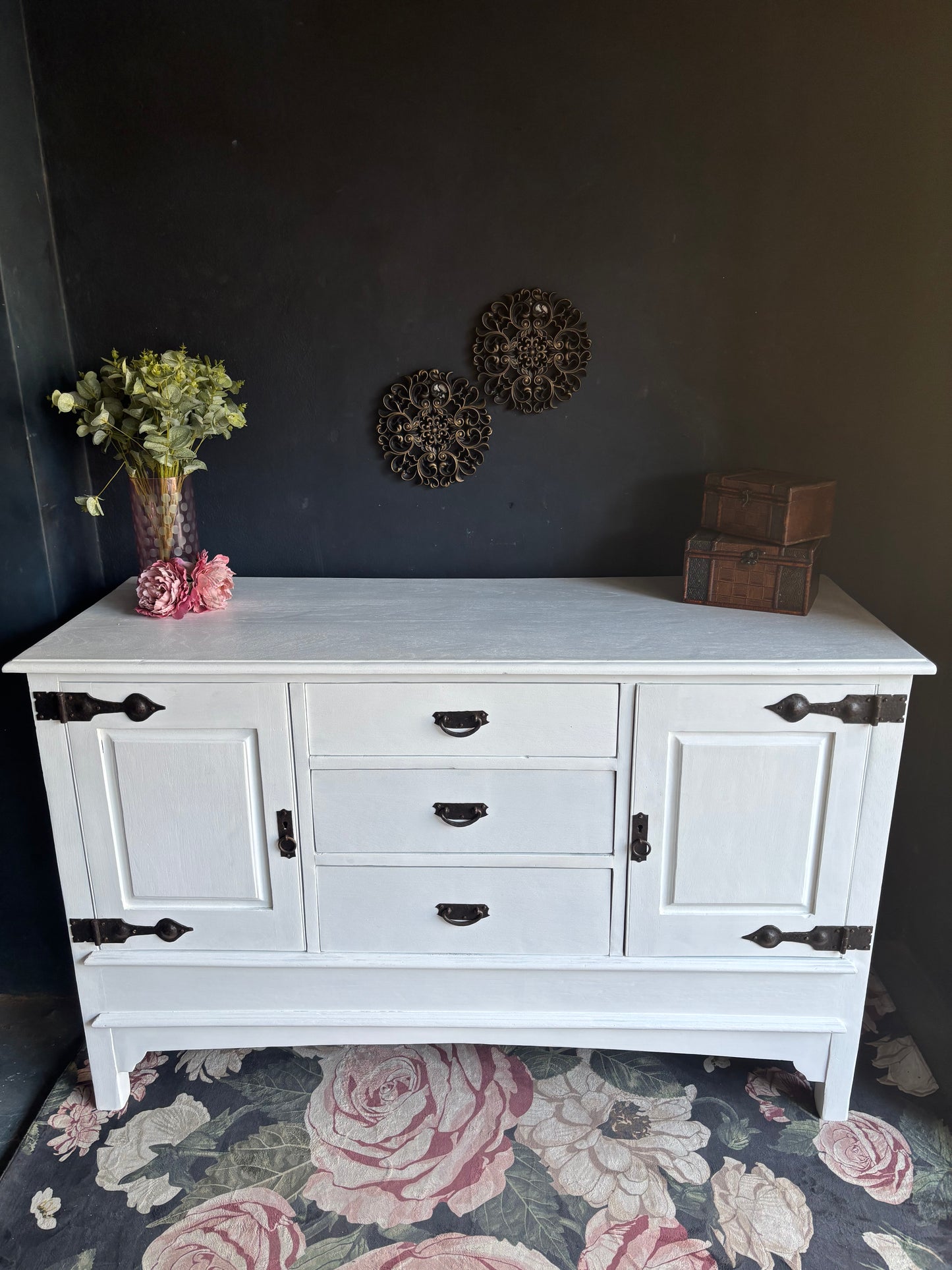 Antique Inspired White Sideboard