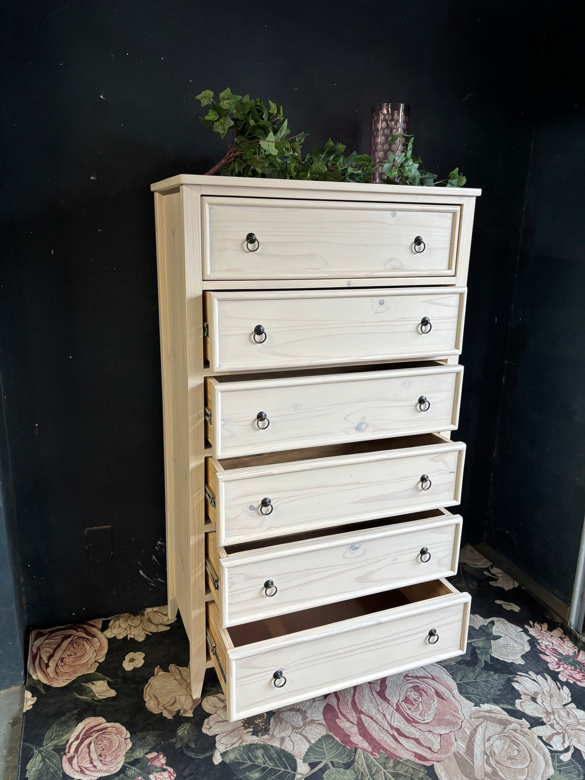Tallboy 6 drawers Solid Pine