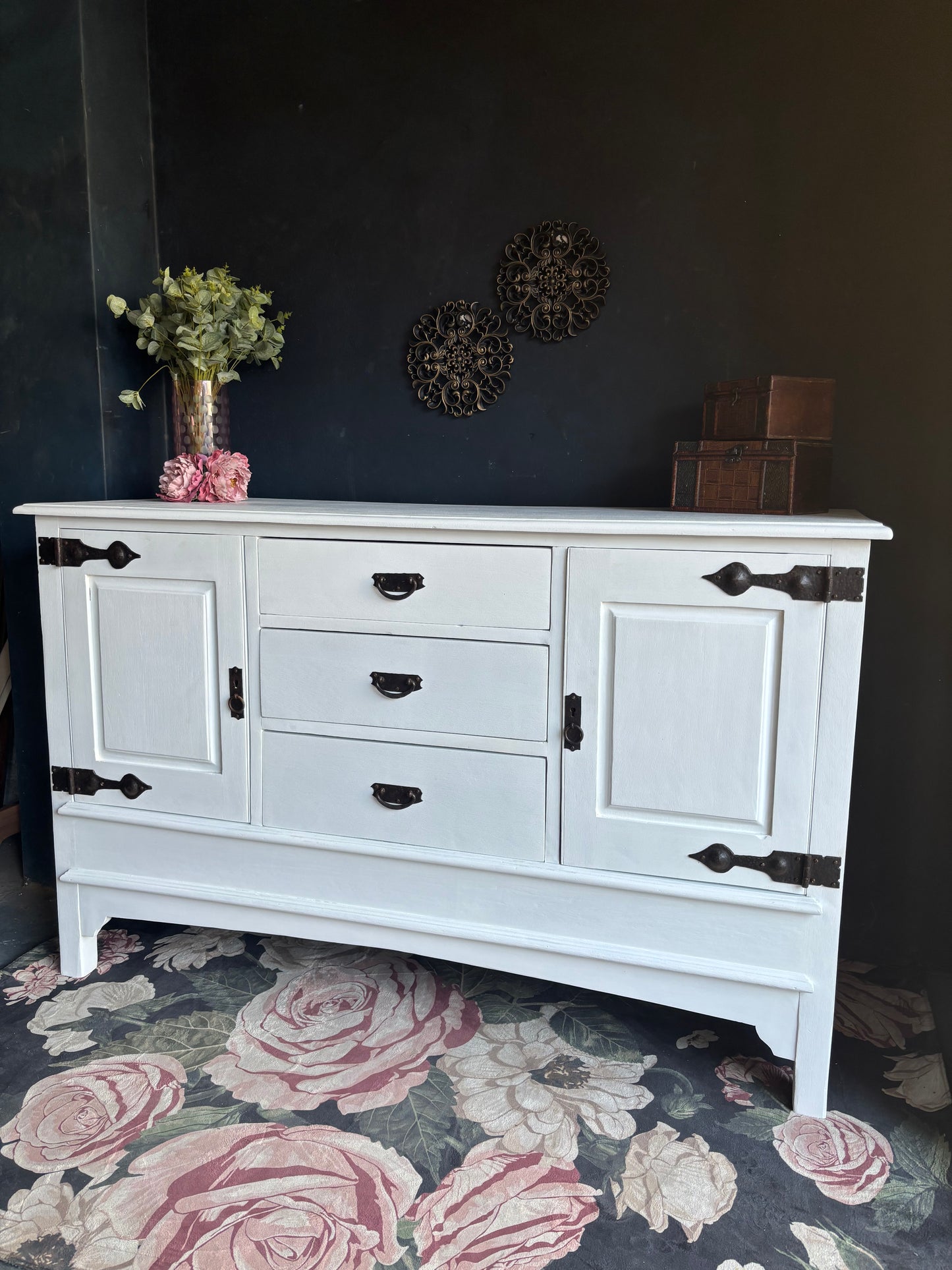 Antique Inspired White Sideboard