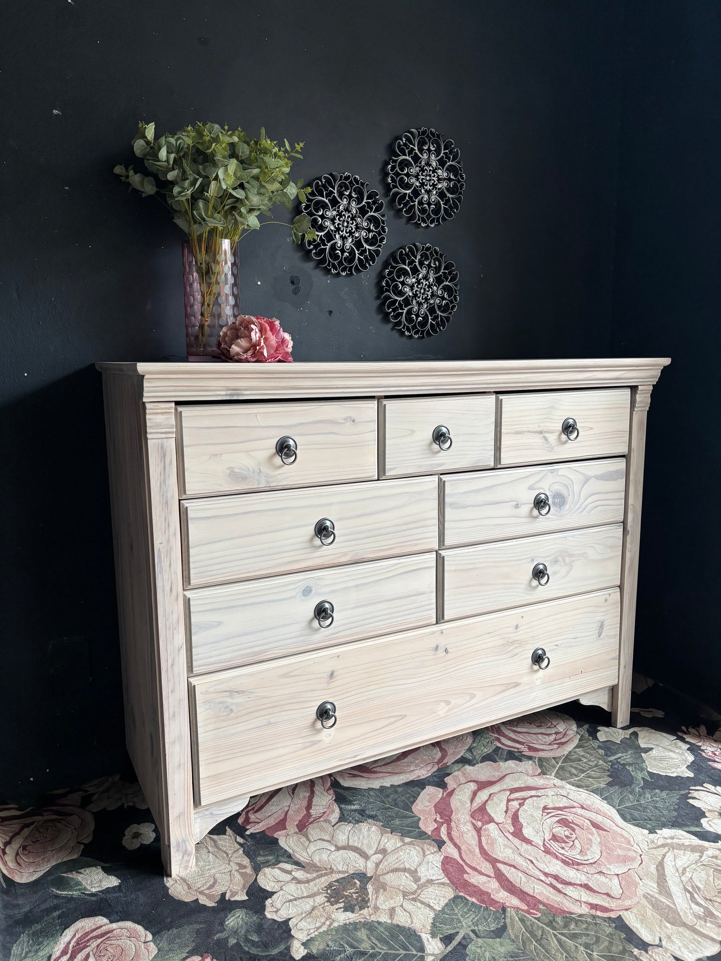 Limewashed Pine Chest of Drawers