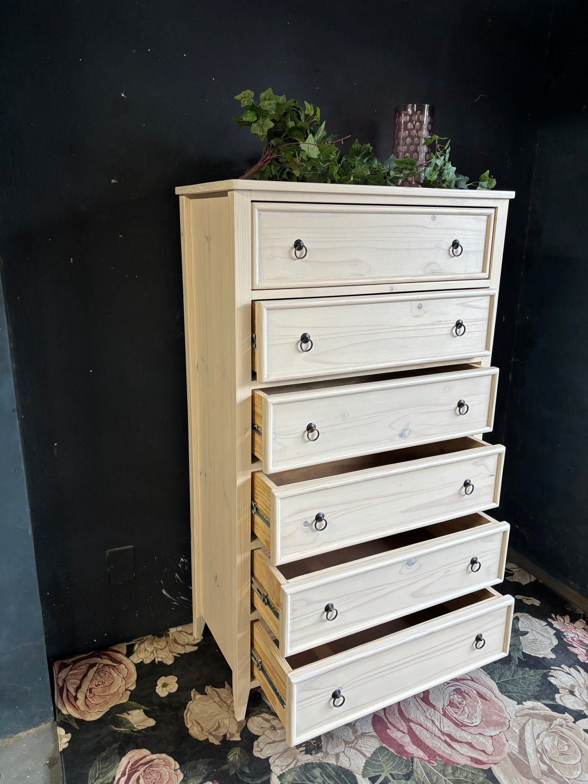 Tallboy 6 drawers Solid Pine