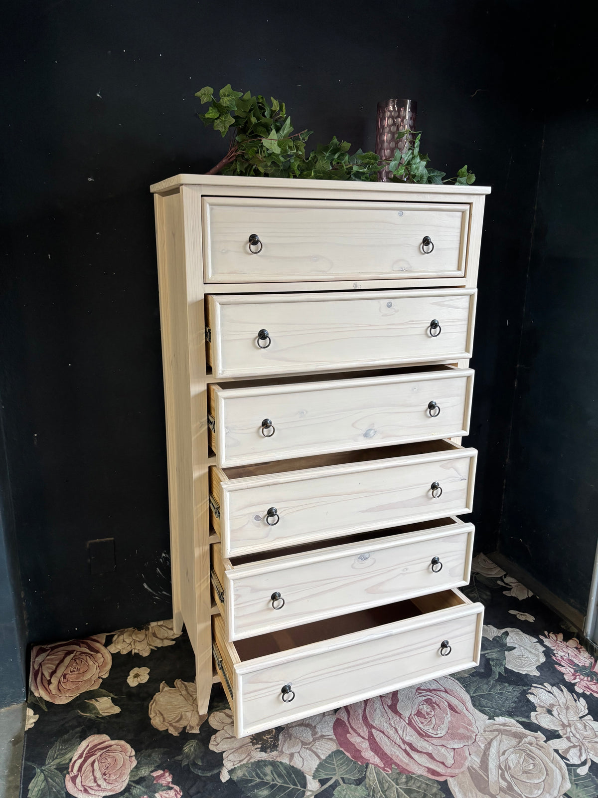 Tallboy 6 drawers Solid Pine
