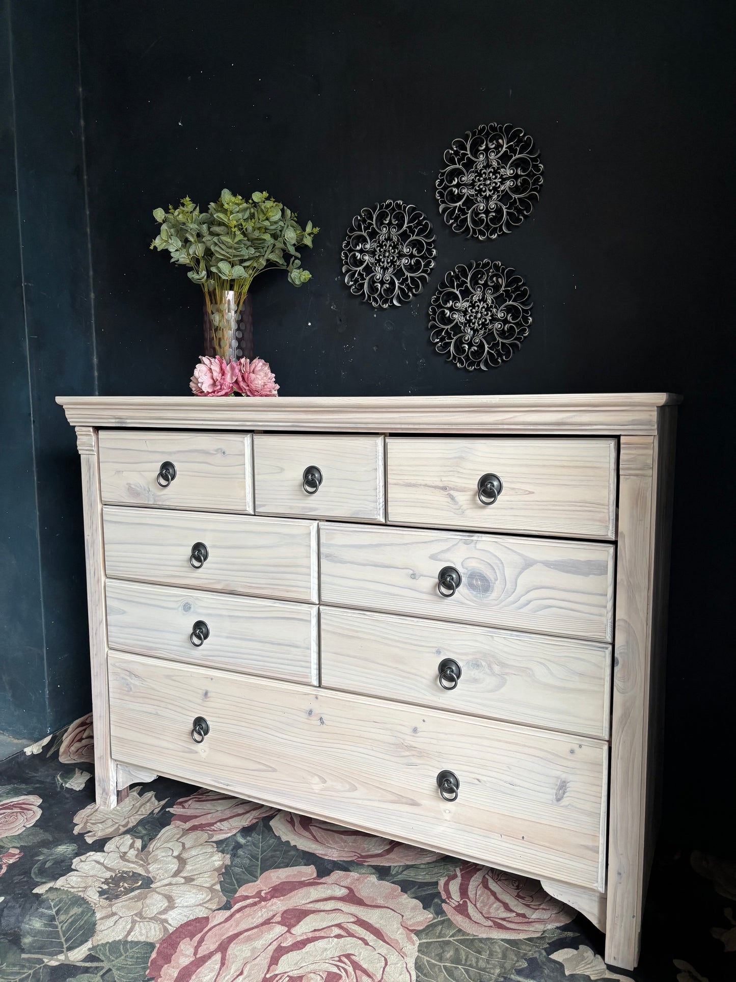 Limewashed Pine Chest of Drawers