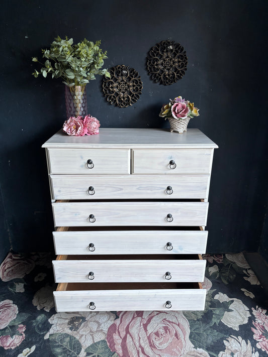 Luxe Whitewashed Chest of Drawers