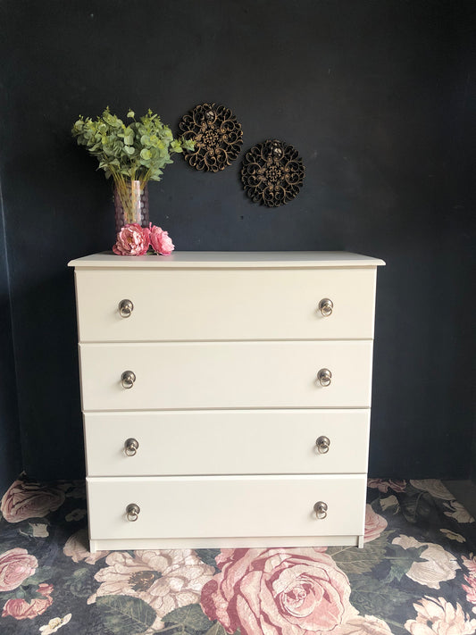 Beige 4-Drawer Chest
